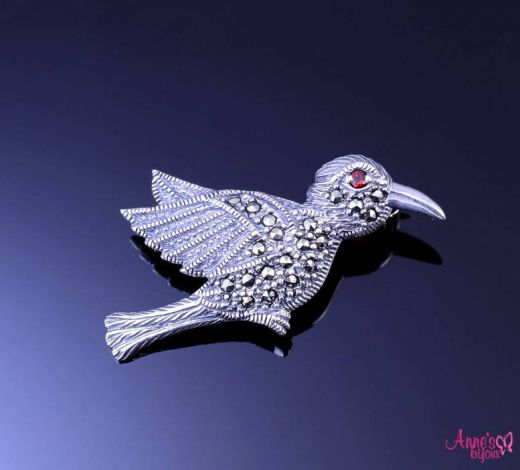 Brosa Colibri din argint